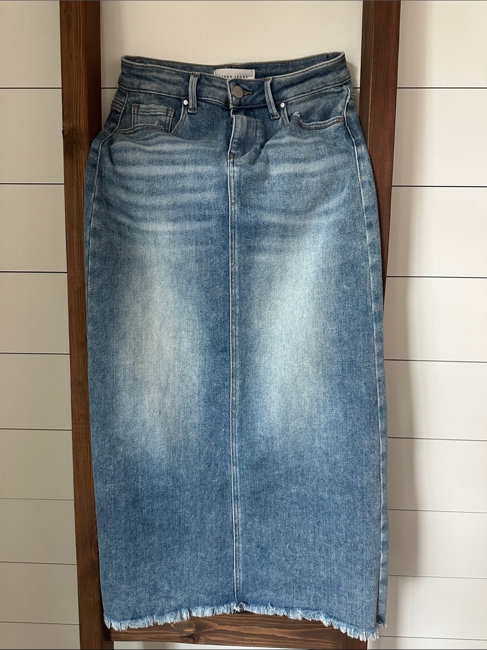 Risen Jeans Light Wash Denim Skirt. NWOT